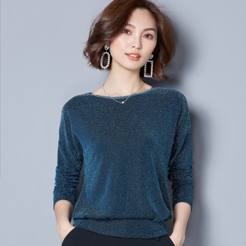 Women Tops 2019 fashion long sleeve women blouse shirt Loose plus size lace Blouse purple blue womens clothing blusas  83J 30