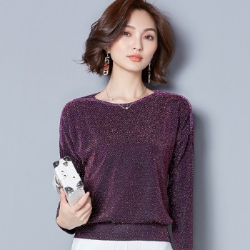 Women Tops 2019 fashion long sleeve women blouse shirt Loose plus size lace Blouse purple blue womens clothing blusas  83J 30