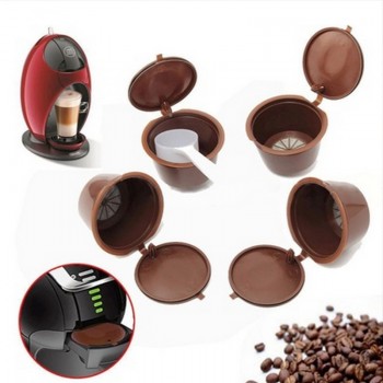 5PCS/set Reusable Refillable Capsules Pods for Nescafe Dolce Gusto Machines Maker Coffee Capsule Pod Cup Cafeteira Accerssories