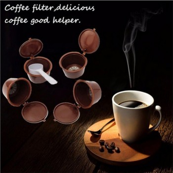 5PCS/set Reusable Refillable Capsules Pods for Nescafe Dolce Gusto Machines Maker Coffee Capsule Pod Cup Cafeteira Accerssories