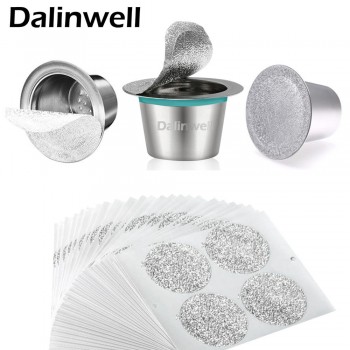 6 Pod 1 Tamper Stainless Steel Refillable Nespresso Coffee Capsule Reusable Nespresso Machine Espresso Coffee Maker Cup Filter