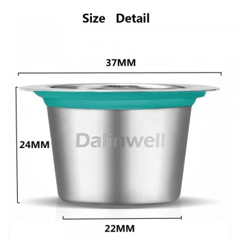 6 Pod 1 Tamper Stainless Steel Refillable Nespresso Coffee Capsule Reusable Nespresso Machine Espresso Coffee Maker Cup Filter