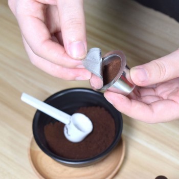 6 Pod 1 Tamper Stainless Steel Refillable Nespresso Coffee Capsule Reusable Nespresso Machine Espresso Coffee Maker Cup Filter