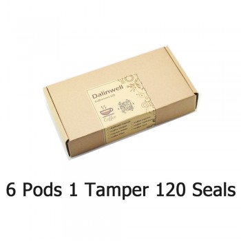 6 Pod 1 Tamper Stainless Steel Refillable Nespresso Coffee Capsule Reusable Nespresso Machine Espresso Coffee Maker Cup Filter