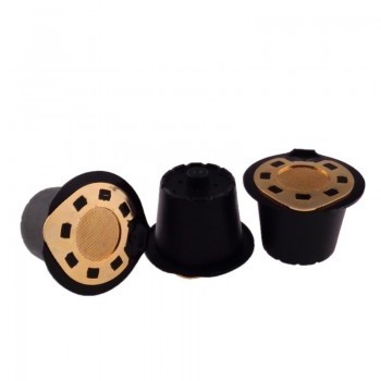Silver Refillable Reusable Coffee Capsule Filter Compatible Nespresso Soft Capsules Baskets Sliver amp; Gold Coffee Accessories