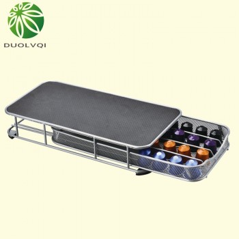 Duolvqi Coffee Pod Holder Storage Drawer Coffee Capsules Organizer for 40pcs Nespresso Capsules