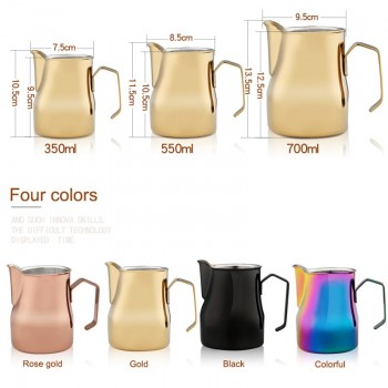 New Style Multicolor Milk frothing jug Espresso Coffee Pitcher Barista Craft Coffee Latte Stainless Steel Espresso Milk Jug
