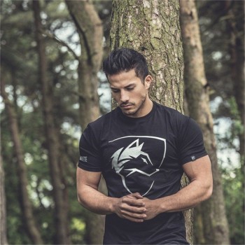 2018 Brand men T-Shirt Fitness Slim fit Shirts Crossfit Short sleeve Cotton clothes Fashion Leisure O-Neck ALPHALETE printed Tee