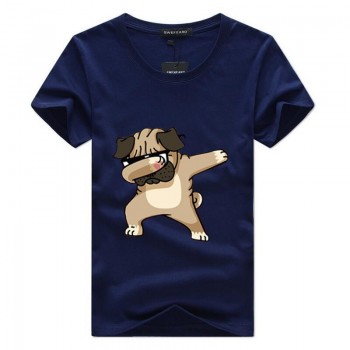 SWENEARO Mens T-shirts Fashion Animal Dog Print Hipster Funny t shirt Men Summer Casual street Hip-hop Tee shirt Male Tops 5XL