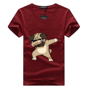 SWENEARO Mens T-shirts Fashion Animal Dog Print Hipster Funny t shirt Men Summer Casual street Hip-hop Tee shirt Male Tops 5XL
