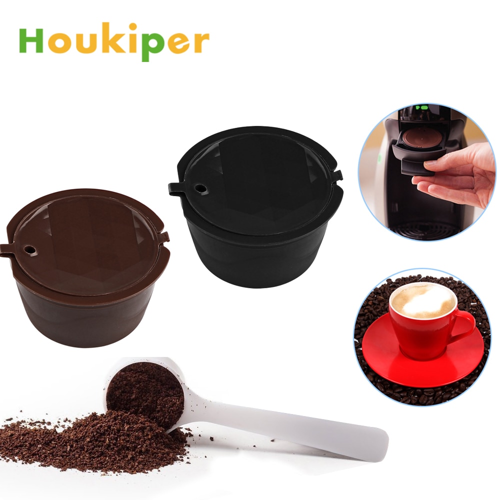 Houkiper Eco Rechargeable Dolce Gusto Capsule of coffee dolce taste capsules  reusable Filter Baskets Soft Capsules Sweet Taste