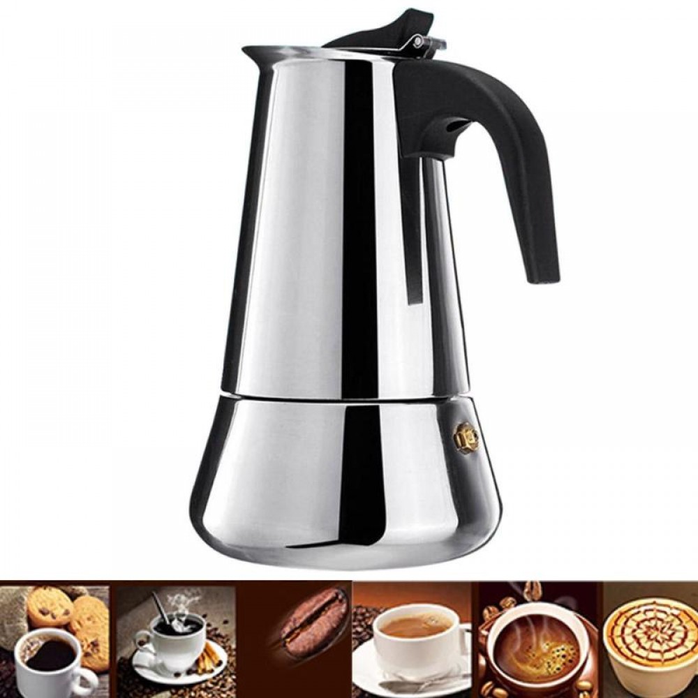 Mocha Coffee Pot Moka Stainless Steel Filter Italian Espresso Coffee Maker Percolator Tool 100/200/300/450ML Percolator Cafetier