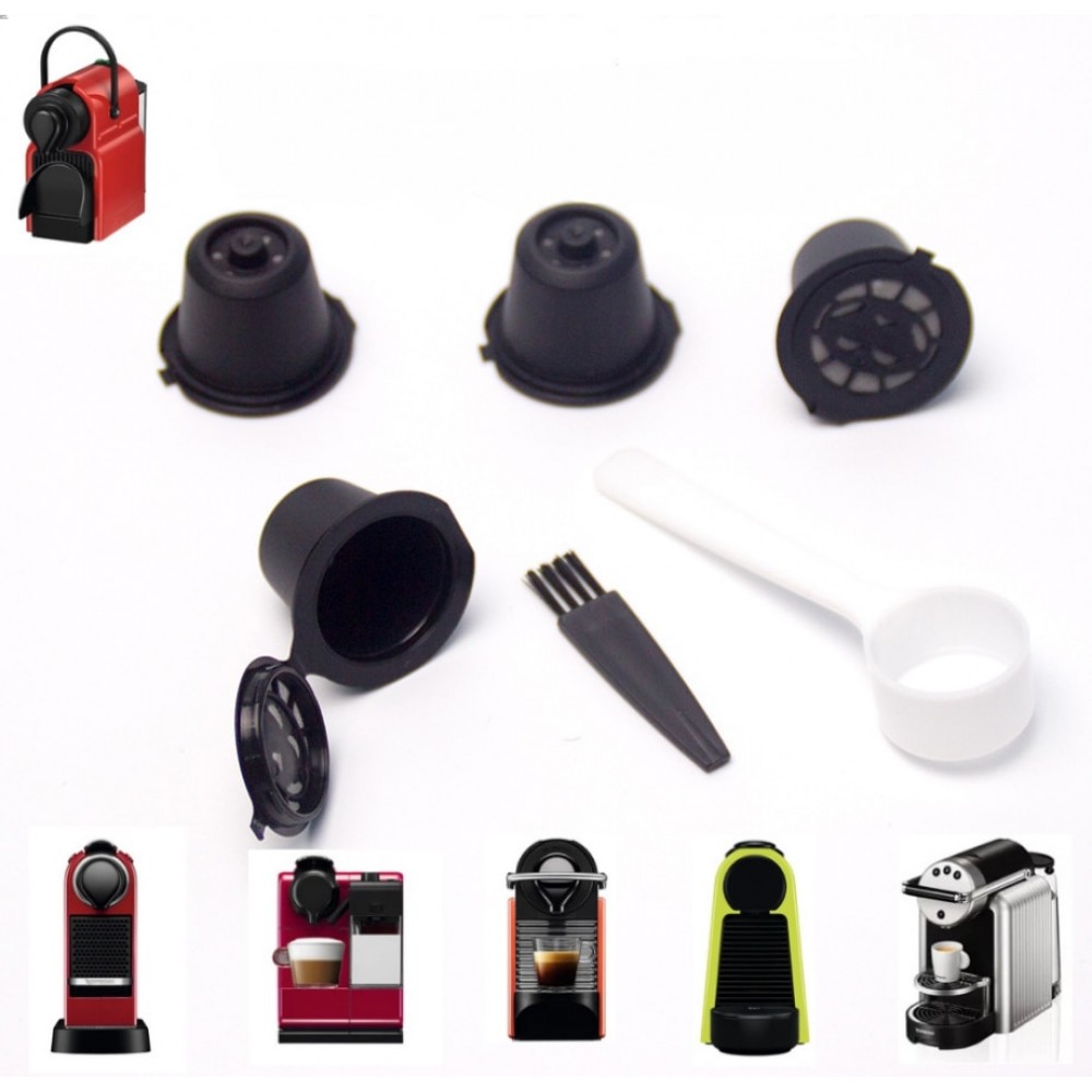 4x refillable reusable capsules pods for coffee machines 3 Colors