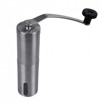 Silver Coffee Grinder Mini Stainless Steel Hand Manual Handmade Coffee Bean Burr Grinders Mill Kitchen Tool Crocus Grinders