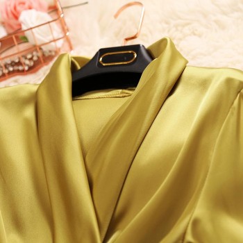 2018 spring and summer new female Deep V-neck ruffles lace up chiffon shirt womens three Quarter sleeve shirts women blouses
