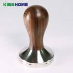 304 Stainless Steel Coffee Tamper Chacate Preto Wood Handle Coffee Powder Hammer 41/49/51/53/57/57.5/58/58.35mm Cafe Accessories