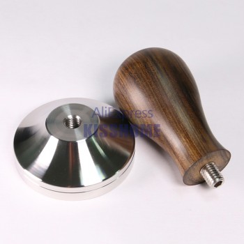 304 Stainless Steel Coffee Tamper Chacate Preto Wood Handle Coffee Powder Hammer 41/49/51/53/57/57.5/58/58.35mm Cafe Accessories