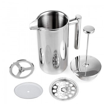 ROKENE Coffee Press Stainless Steel French Press Cafetiere Coffee Maker Double Walled Construction 3 Pieces Gifts 350 800 1000ML