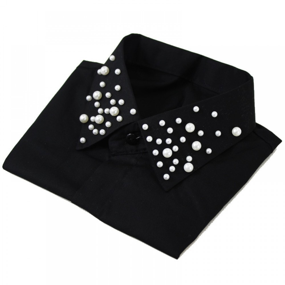 Detachable Collars Crystal New shirt sweet cotton nail drill fake false collar Ladies shirt lapel pearl Spangled Pearl Starry