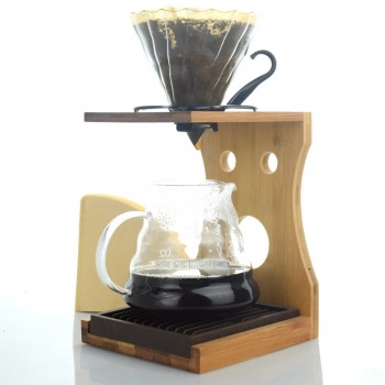 Bamboo V60 Brewing Stand Barista Coffee Dripper Stand Holder Rack