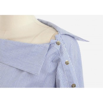 Women Striped Blouses Sexy Long Sleeve Shirts Off Shoulder Top Blouse 2018 Autumn Fashion Shirt Female Womens Tops And Blouses