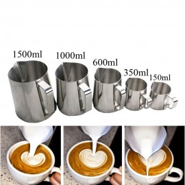 High Qaulity Stainless Steel Milk Frothing Jug Espresso Coffee Pitcher Barista Craft Coffee Latte 150ml 350ml 600ml 1000ml