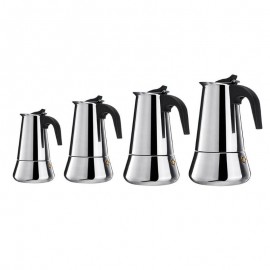 100/200/300/450ml Big Belly Stove Top Mocha Coffee Pot Moka Stainless Steel Espresso Coffee Maker Percolator Tool Coffee Pots