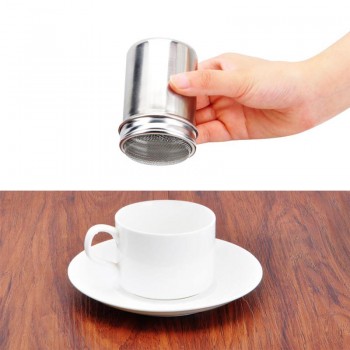 1Pcs Stainless Steel Chocolate Sugar Shaker Coffee Dusters Cocoa Powder Cinnamon Dusting Tank Kitchen Filter Cooking Tool