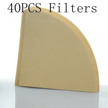 Ecocoffee V60 Coffee Dripper 580ML Heat-resistant Server Paper Filters 40Pcs Value Bundle DIY Barista Accessories in Stocked New