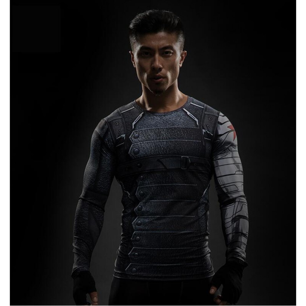 Black Panther T Shirt Captain America 3 Superhero Winter Soldier 3D Printed T-shirts Fitness Men Crossfit Compression Shirt Tops