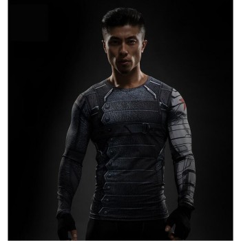 Black Panther T Shirt Captain America 3 Superhero Winter Soldier 3D Printed T-shirts Fitness Men Crossfit Compression Shirt Tops