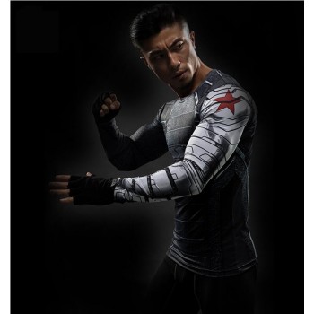 Black Panther T Shirt Captain America 3 Superhero Winter Soldier 3D Printed T-shirts Fitness Men Crossfit Compression Shirt Tops