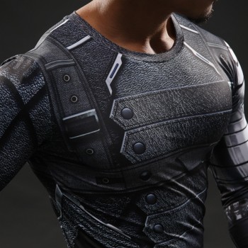 Black Panther T Shirt Captain America 3 Superhero Winter Soldier 3D Printed T-shirts Fitness Men Crossfit Compression Shirt Tops