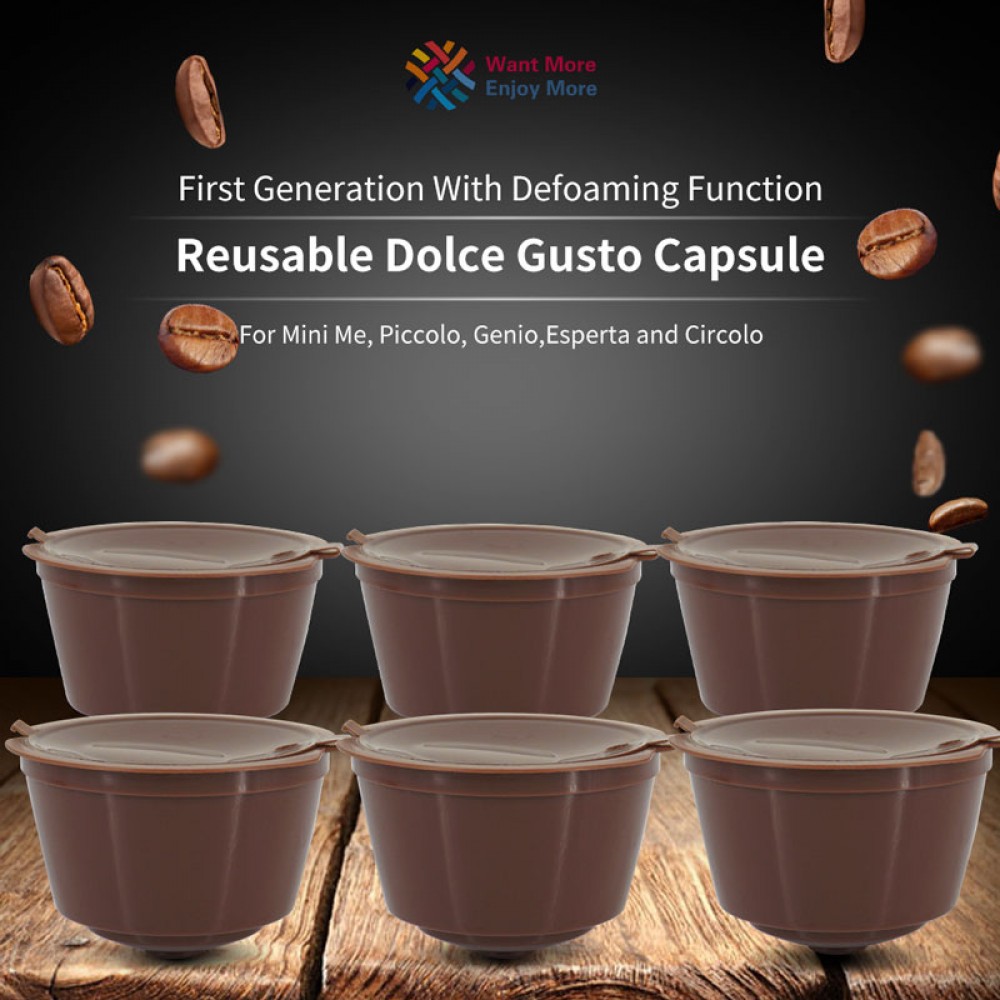 2pcs/3pcs Refillable Dolce Gusto coffee Capsule nescafe dolce gusto reusable  Dolce Gusto Capsules With 1Pcs Spoon Taste Sweet