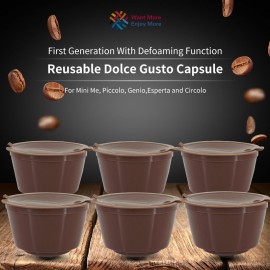 2pcs/3pcs Refillable Dolce Gusto coffee Capsule nescafe dolce gusto reusable  Dolce Gusto Capsules With 1Pcs Spoon Taste Sweet
