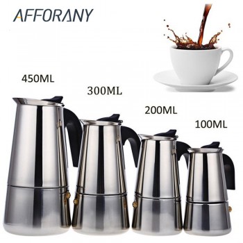 Stainless Steel Coffee Pot Mocha Espresso Latte Percolator Stove Coffee Maker Pot Percolator Drink Tool Cafetiere Latte Stovetop