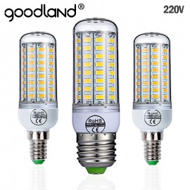 Goodland E27 LED Lamp 220V SMD 5730 E14 LED Light 24 36 48 56 69 72 LEDs Corn Bulb Chandelier For Home Lighting LED Bulb