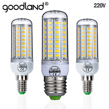 Goodland E27 LED Lamp 220V SMD 5730 E14 LED Light 24 36 48 56 69 72 LEDs Corn Bulb Chandelier For Home Lighting LED Bulb