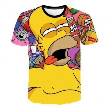 ZUTTER new T-shirt Simpson printing 3D mens womens T-shirt casual Harajuku cartoon funny T-shirt M-5XL
