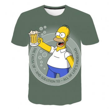 ZUTTER new T-shirt Simpson printing 3D mens womens T-shirt casual Harajuku cartoon funny T-shirt M-5XL