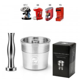 ICalifas Refillable Coffee Filter For illy Coffee Machine Cafe Capsules Cup Dripper Metal Stainless Steel Reusable Coffee Basket