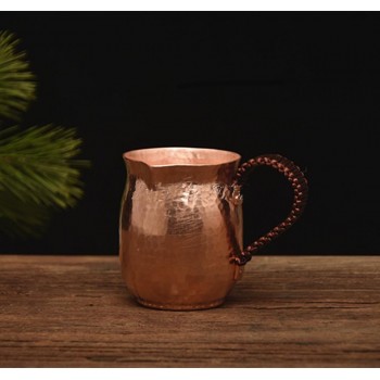 FeiC pure copper handmade coffee tea set Turkish Greek Arabic Coffee Pot with wooden handle Coffee Maker Ibrik for barista