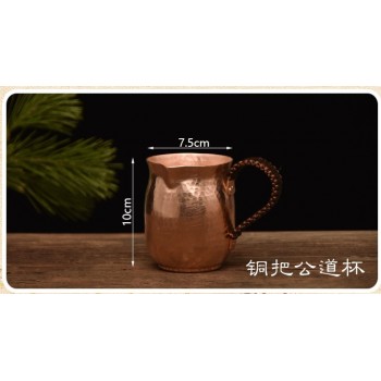 FeiC pure copper handmade coffee tea set Turkish Greek Arabic Coffee Pot with wooden handle Coffee Maker Ibrik for barista