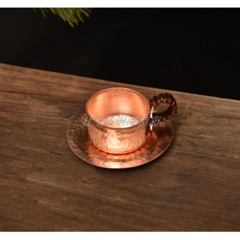 FeiC pure copper handmade coffee tea set Turkish Greek Arabic Coffee Pot with wooden handle Coffee Maker Ibrik for barista