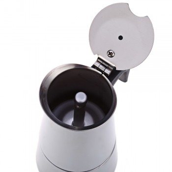 D# 100/200/300/450ML Stainless Steel Coffee Pot Moka Coffee Maker Teapot Mocha Stovetop Tool Filter Percolator Cafetiere Z20
