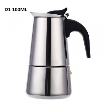 D# 100/200/300/450ML Stainless Steel Coffee Pot Moka Coffee Maker Teapot Mocha Stovetop Tool Filter Percolator Cafetiere Z20