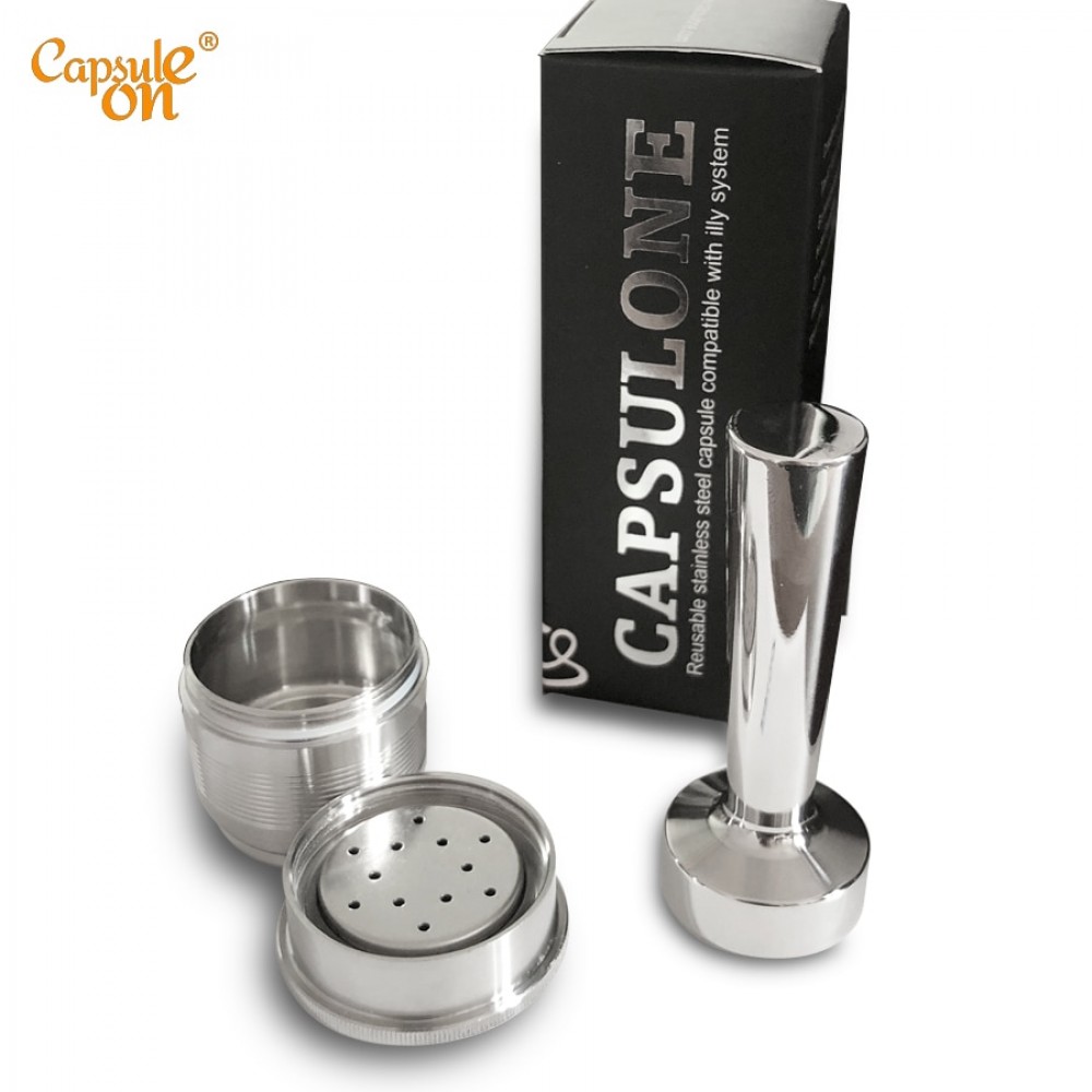 Capsulone/Compatible with illy coffee Machine maker/STAINLESS STEEL Metal Refillable Reusable capsule2 fit for illy cafe capsule