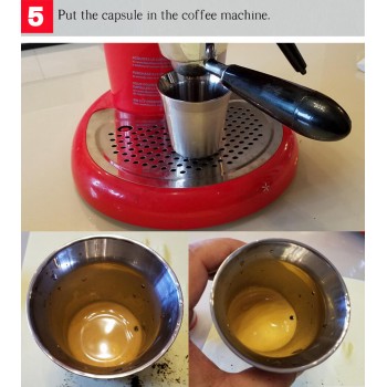 Capsulone/Compatible with illy coffee Machine maker/STAINLESS STEEL Metal Refillable Reusable capsule2 fit for illy cafe capsule