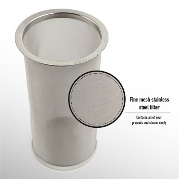 Realand Premium Stainless Steel Mason Jar Cold Brew Coffee Maker and Iced Tea Infuser Loose Leaf Tea Mesh Filter Strainer