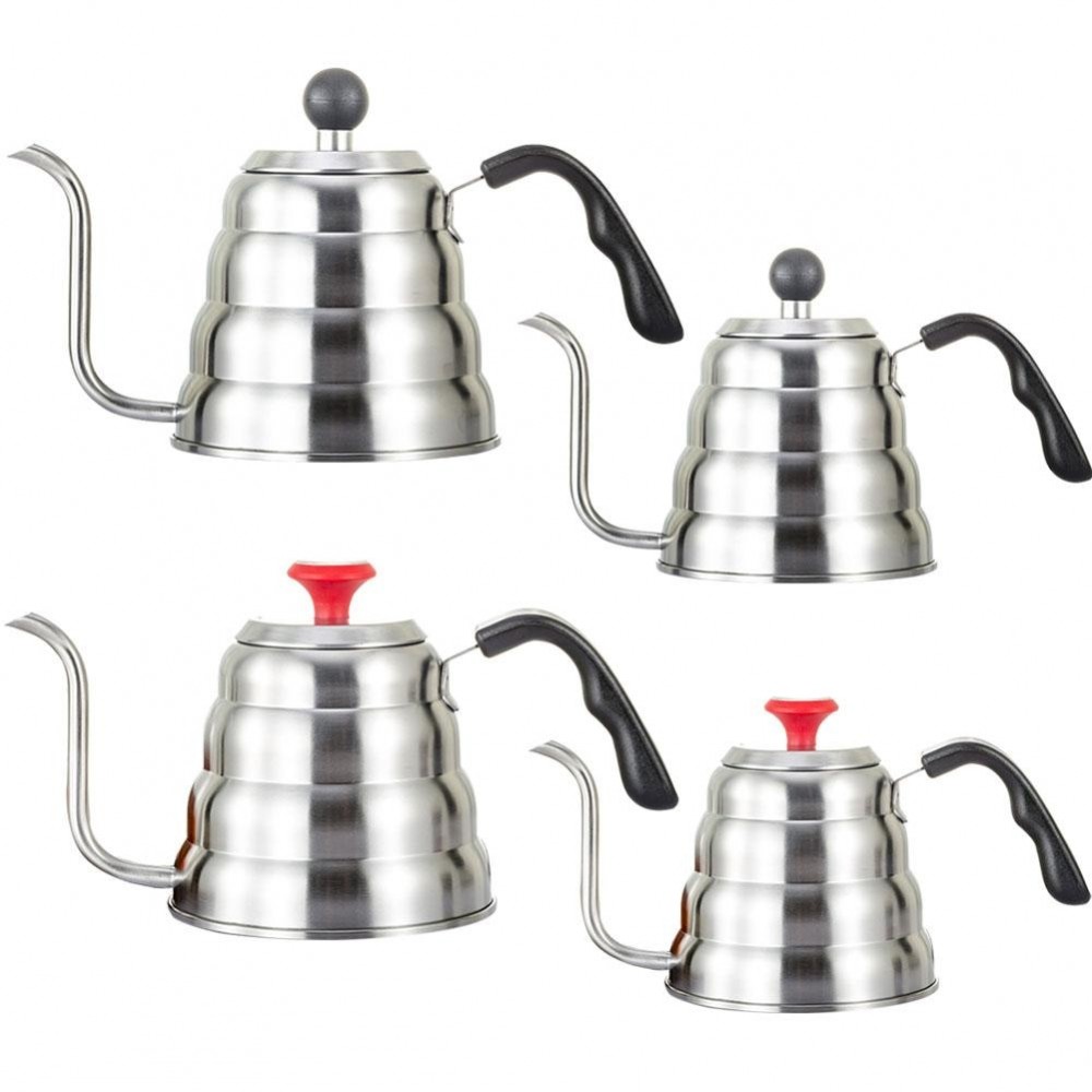 Gooseneck Drip Kettle Coffee Tea Pot Stainless Steel Drip Kettle With Creative Thermometer Suit For Induction Cooker Barista DIY